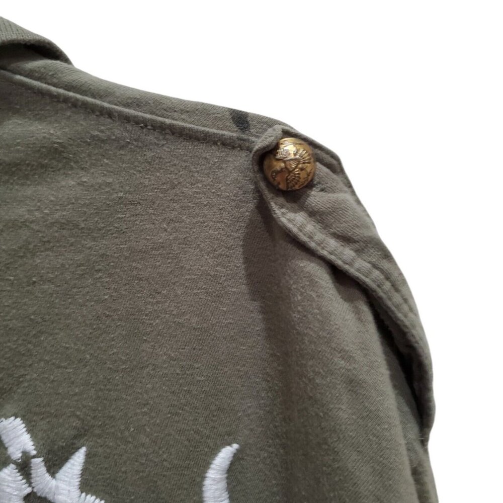 Rare Y2K Ecko Unlimited Polo Shirt Mens XL Military Patch Rhino green Embroidery - Picture 5 of 9